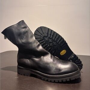 Guidi 788Z Back Zip Boots – Black Horse Leather – Goodyear Welted Lug Sole - 45